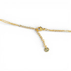 Collana Doppio Filo con Cuori Pendenti In Acciaio Inossidabile.