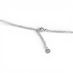 Collana Doppio Filo con Cuori Pendenti In Acciaio Inossidabile.