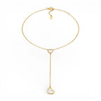Collana con Pendente Doppio Cuore In Acciaio Inossidabile