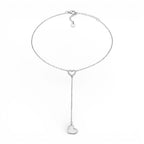 Collana con Pendente Doppio Cuore In Acciaio Inossidabile