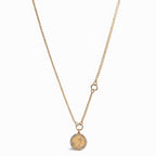 Collana con Medaglietta e Zirconi In Acciaio Inossidabile