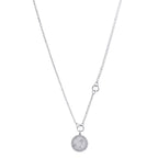 Collana con Medaglietta e Zirconi In Acciaio Inossidabile