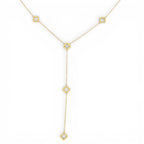 Collana con Charm a Quadrifoglio in Acciaio Inossidabile