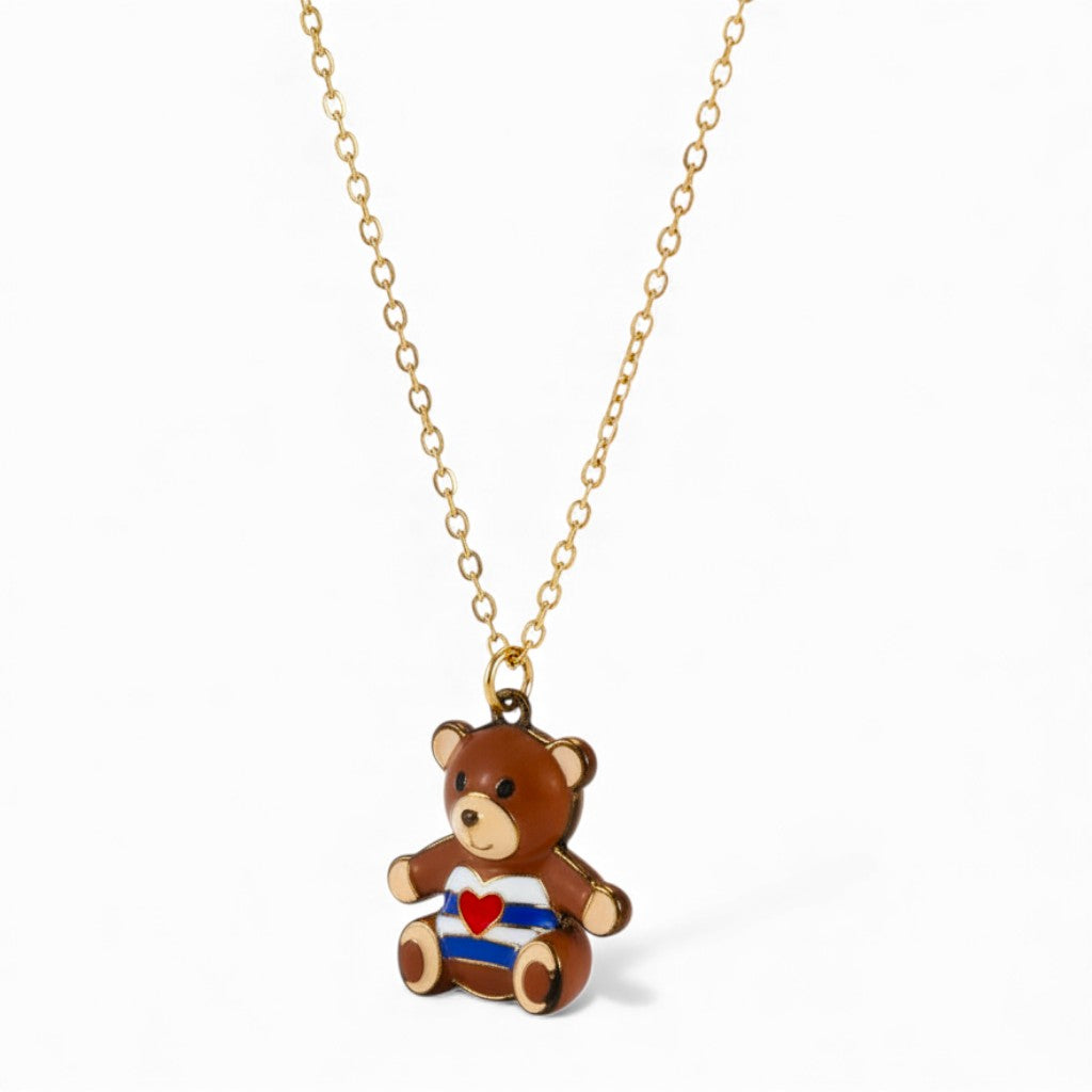 Collana Teddy Love con Pendente Orsetto In Acciaio Inossidabile
