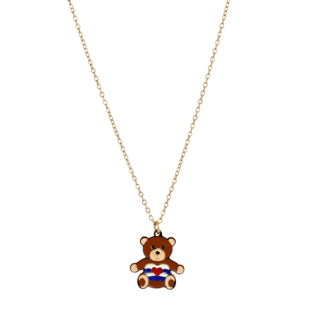 Collana Teddy Love con Pendente Orsetto In Acciaio Inossidabile