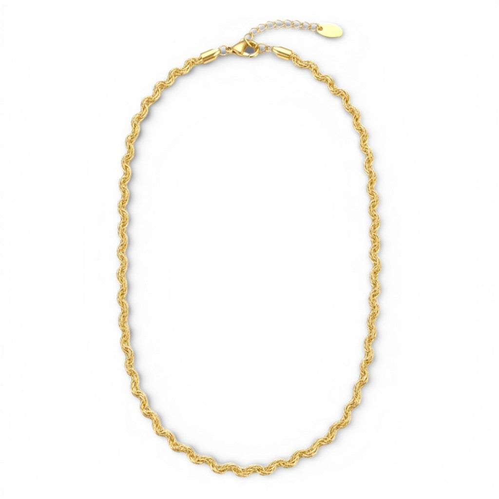 Collana a Maglia Intrecciata In Acciaio Inossidabile