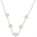 Collana con Stelle e Zirconi In Acciaio Inossidabile