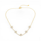 Collana con Stelle e Zirconi In Acciaio Inossidabile