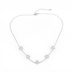 Collana con Stelle e Zirconi In Acciaio Inossidabile