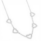 Collana con Charms a Cuore In Acciaio Inossidabile