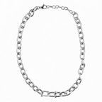 Collana Chunky con Maglie a Catena e Moschettone Dettagliato In Acciaio Inossidabile