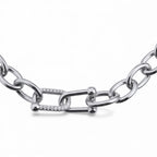 Collana Chunky con Maglie a Catena e Moschettone Dettagliato In Acciaio Inossidabile