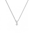 Collana Punto Luce con Ciondolo Zirconi In Acciaio Inossidabile