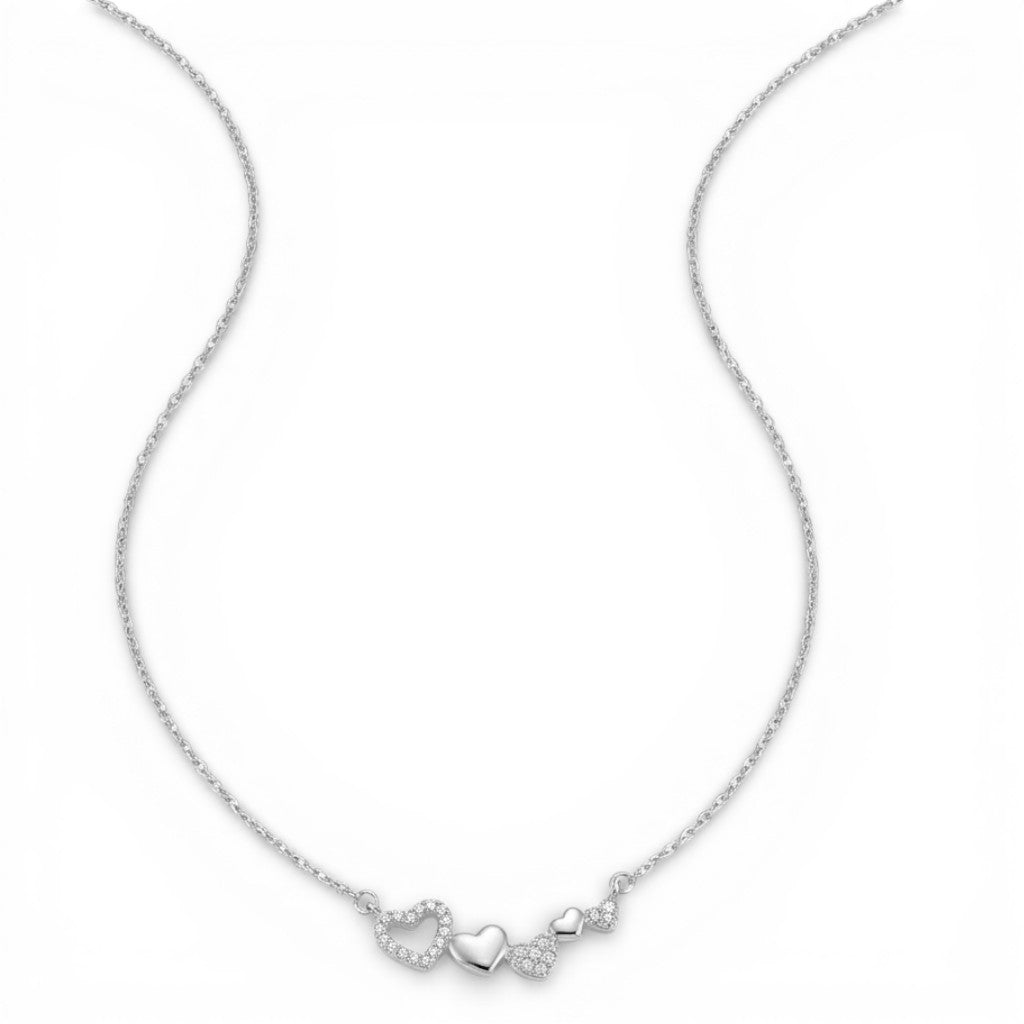 Collana Armonia di Cuori In Argento 925