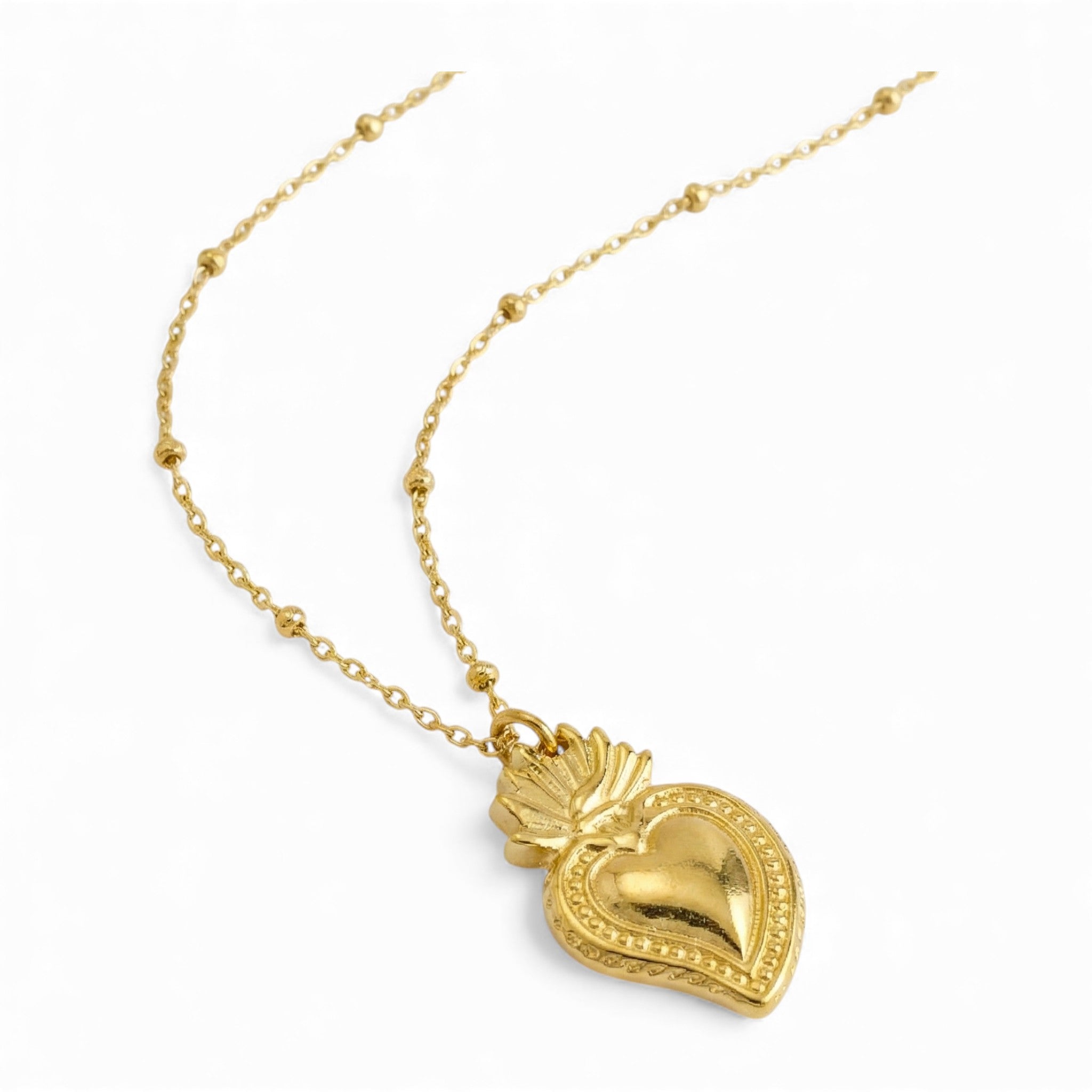 Collana Sacro Cuore In Acciaio Inossidabile