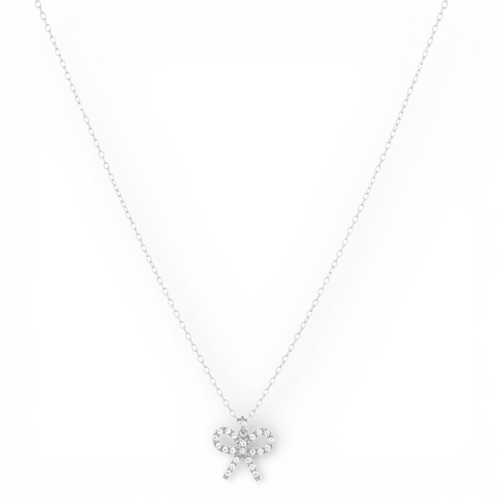 Collana con Pendente a Fiocco In Acciaio Inossidabile
