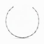Collana Rigida Girocollo a Maglie Bamboo In Acciaio Inossidabile