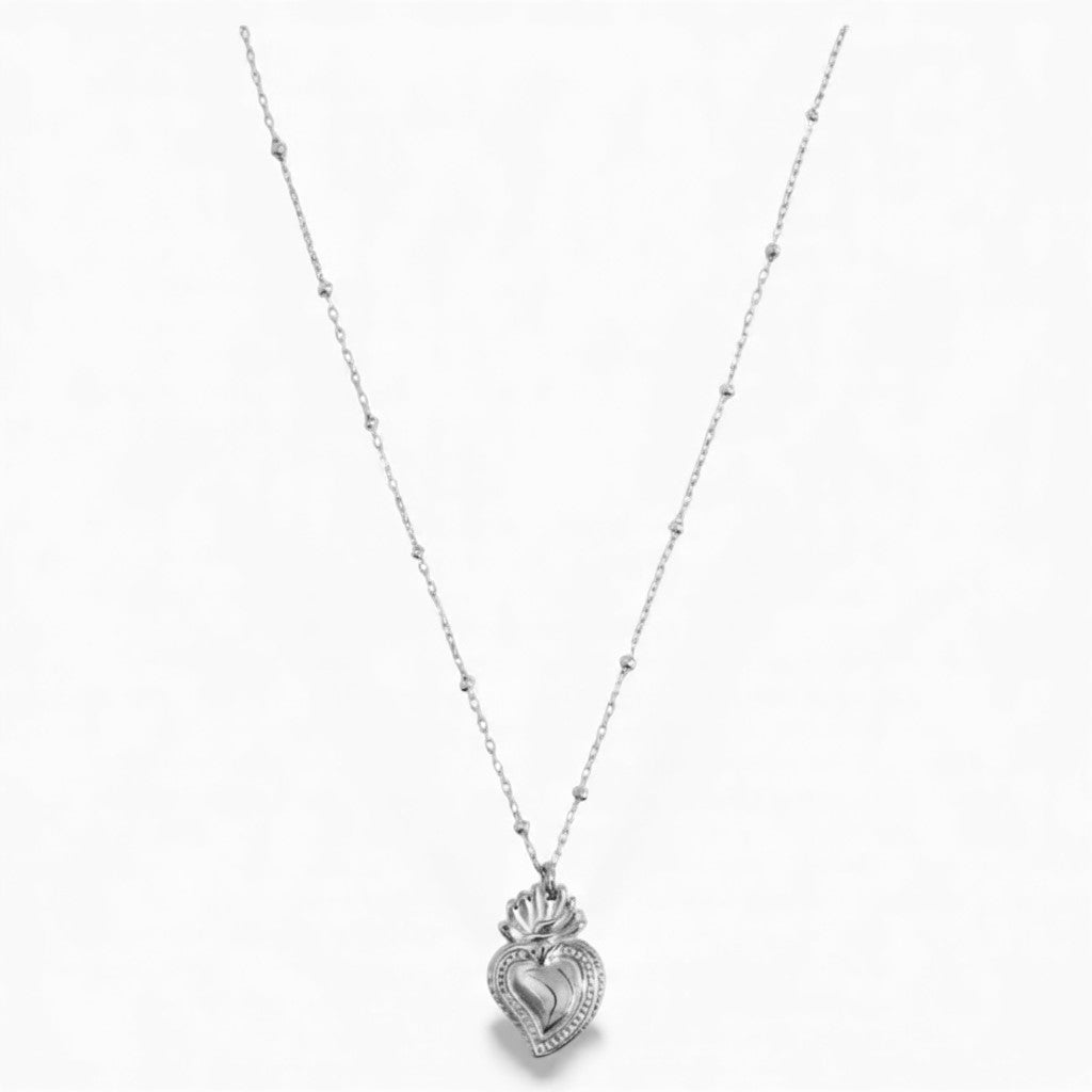 Collana Sacro Cuore In Acciaio Inossidabile