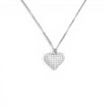 Collana con Cuore in Full Pavé di Zirconi In Acciaio Inossidabile