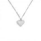 Collana con Cuore in Full Pavé di Zirconi In Acciaio Inossidabile