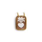 Collana Catenina con Cammeo Cuore Sacro In Argento 925