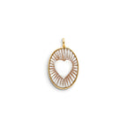 Collana Catenina con Cammeo Cuore Radioso In Argento 925