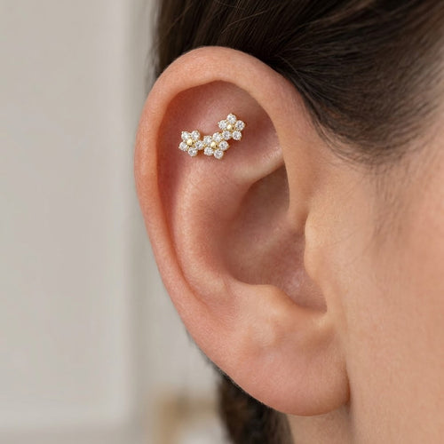Piercing Bouquet di Fiori In Acciaio Inossidabile
