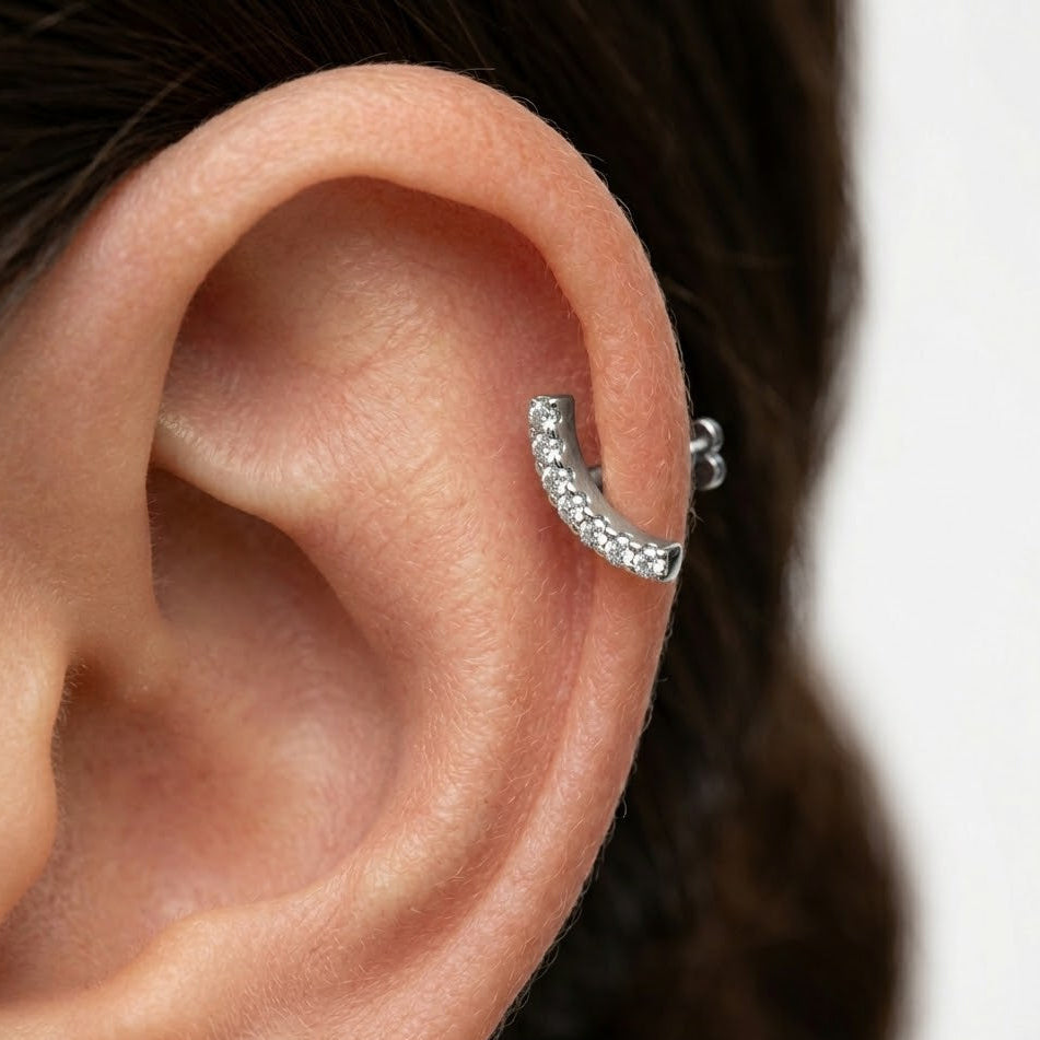 Piercing ad Arco di Zirconi In Acciaio Inossidabile