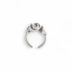 Anello Design a Nastro Ondulato In Acciaio Inossidabile