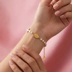 Bracciale Rosario con Perle In Acciaio Inossidabile