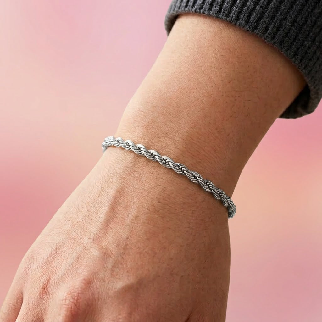 Bracciale Torchon in Acciaio Inossidabile