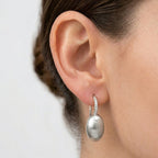 Orecchini Pendenti Opachi con Pavé di zirconi In Acciaio Inossidabile