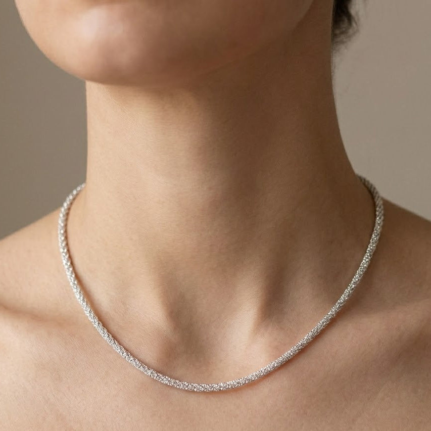 Collana Girocollo Torchon In Acciaio Inossidabile