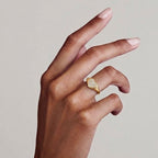 Anello con Cuore in Pavé di Zirconi In Acciaio Inossidabile