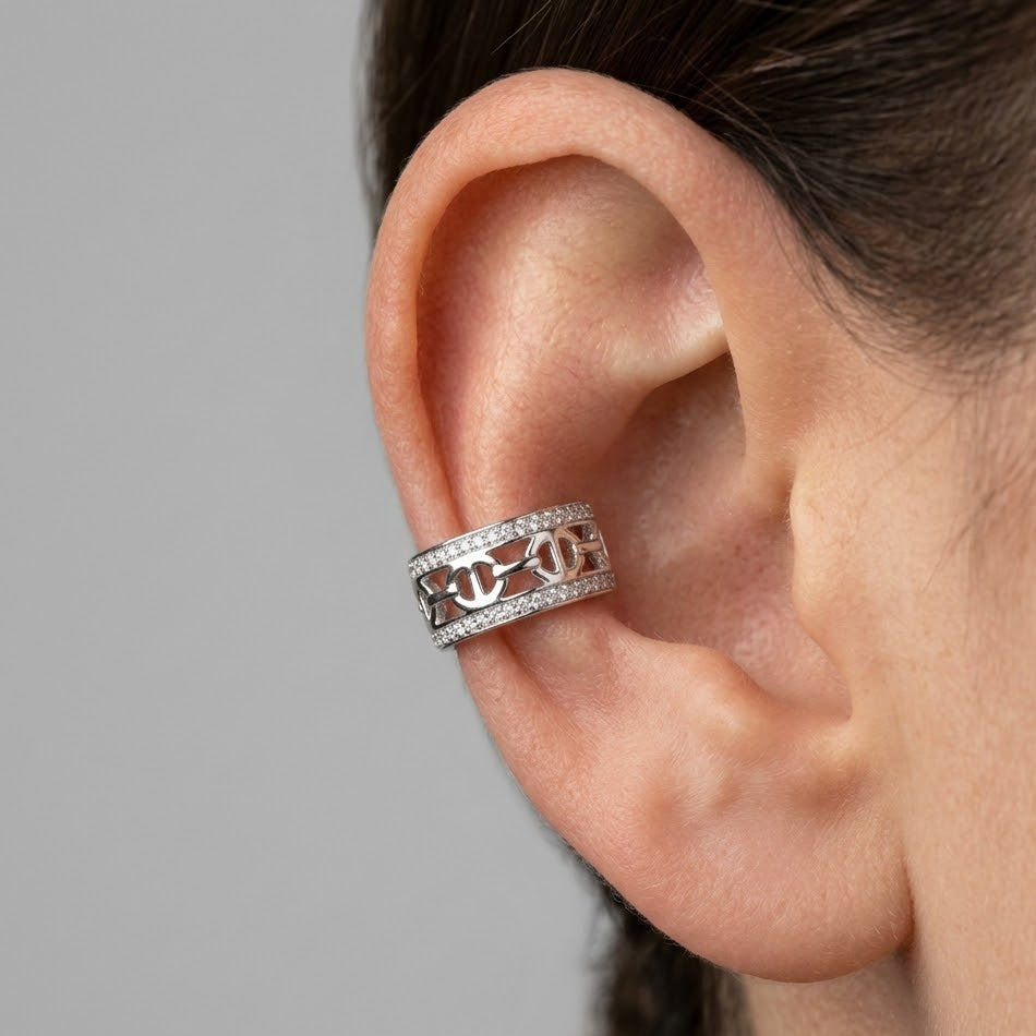Ear Cuff Maglia Marina In Acciaio Inossidabile