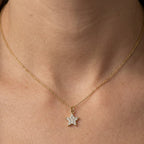 Collana con Stella in Pavé di Zirconi In Acciaio Inossidabile