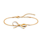 Bracciale con Dettaglio Fiocco In Acciaio Inossidabile