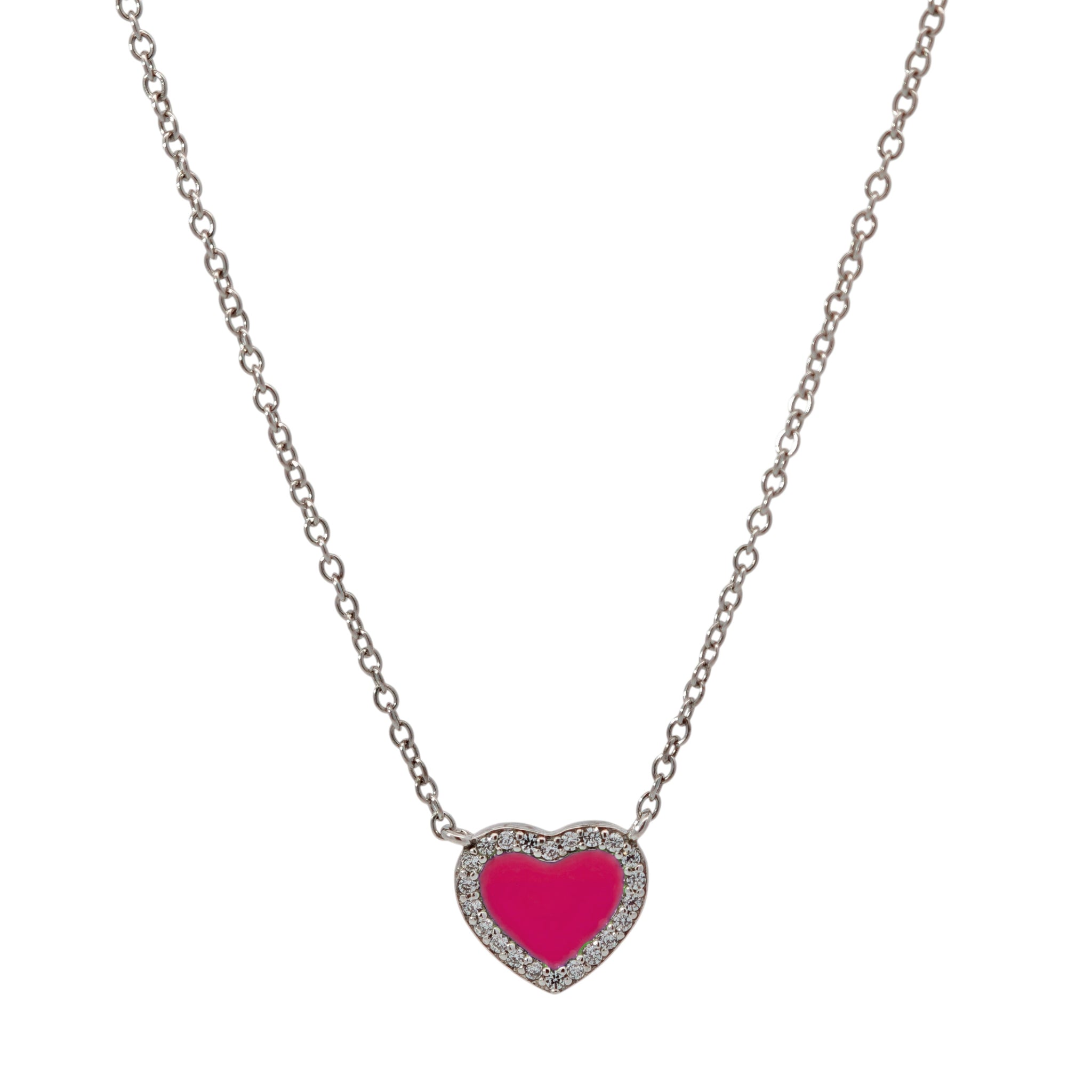 Collana Cuore Smaltato in Argento