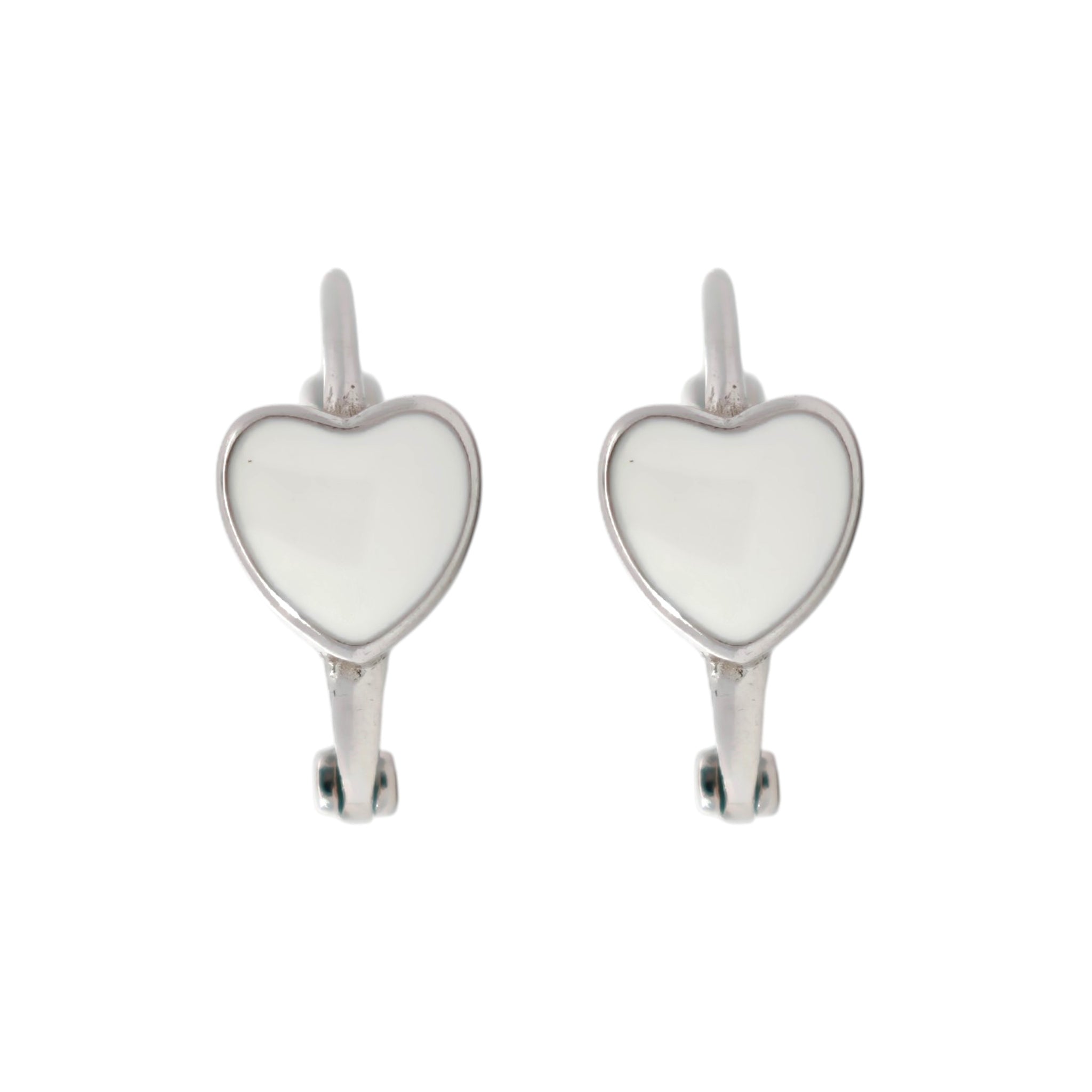 Mini Cuori Smaltati Argento