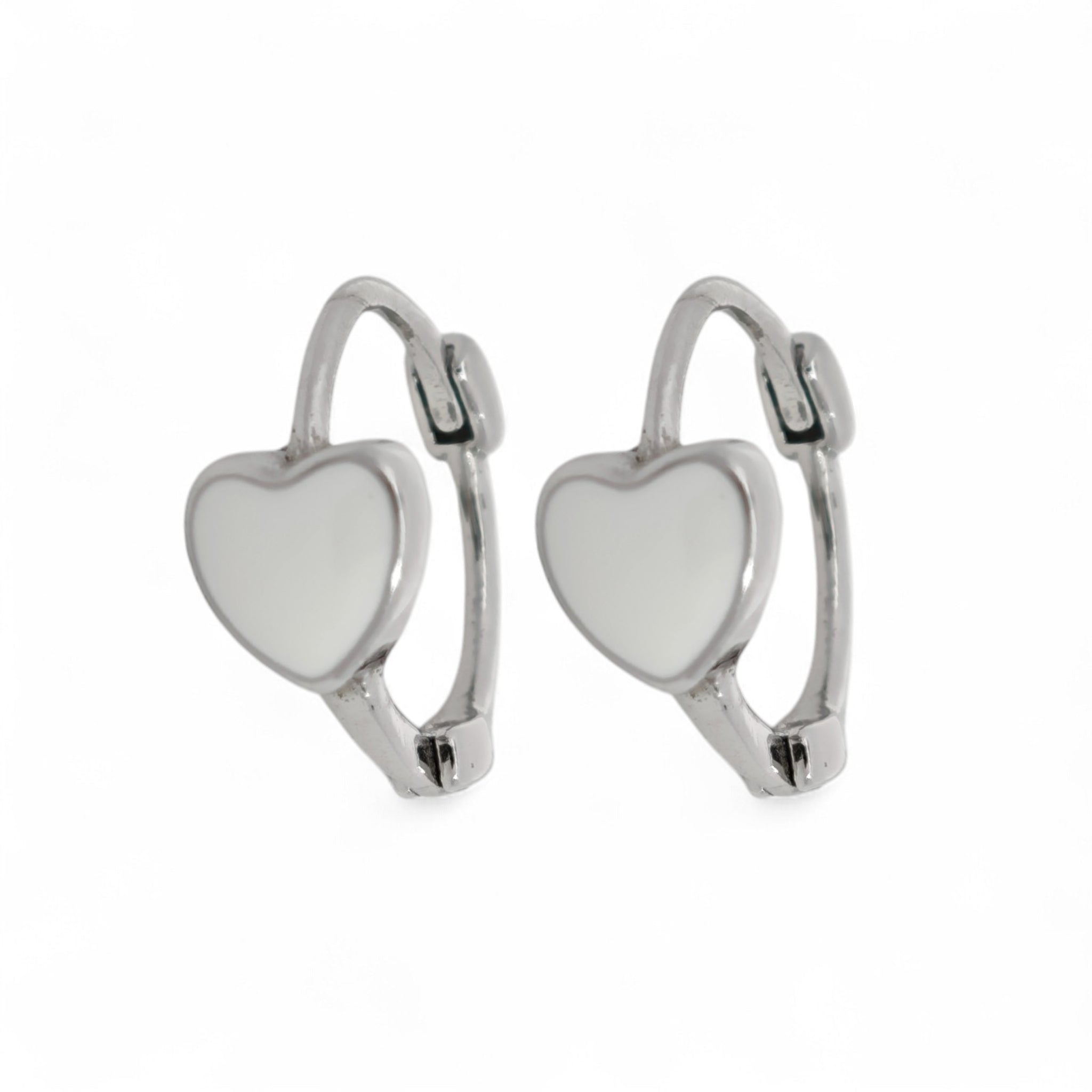 Mini Cuori Smaltati Argento