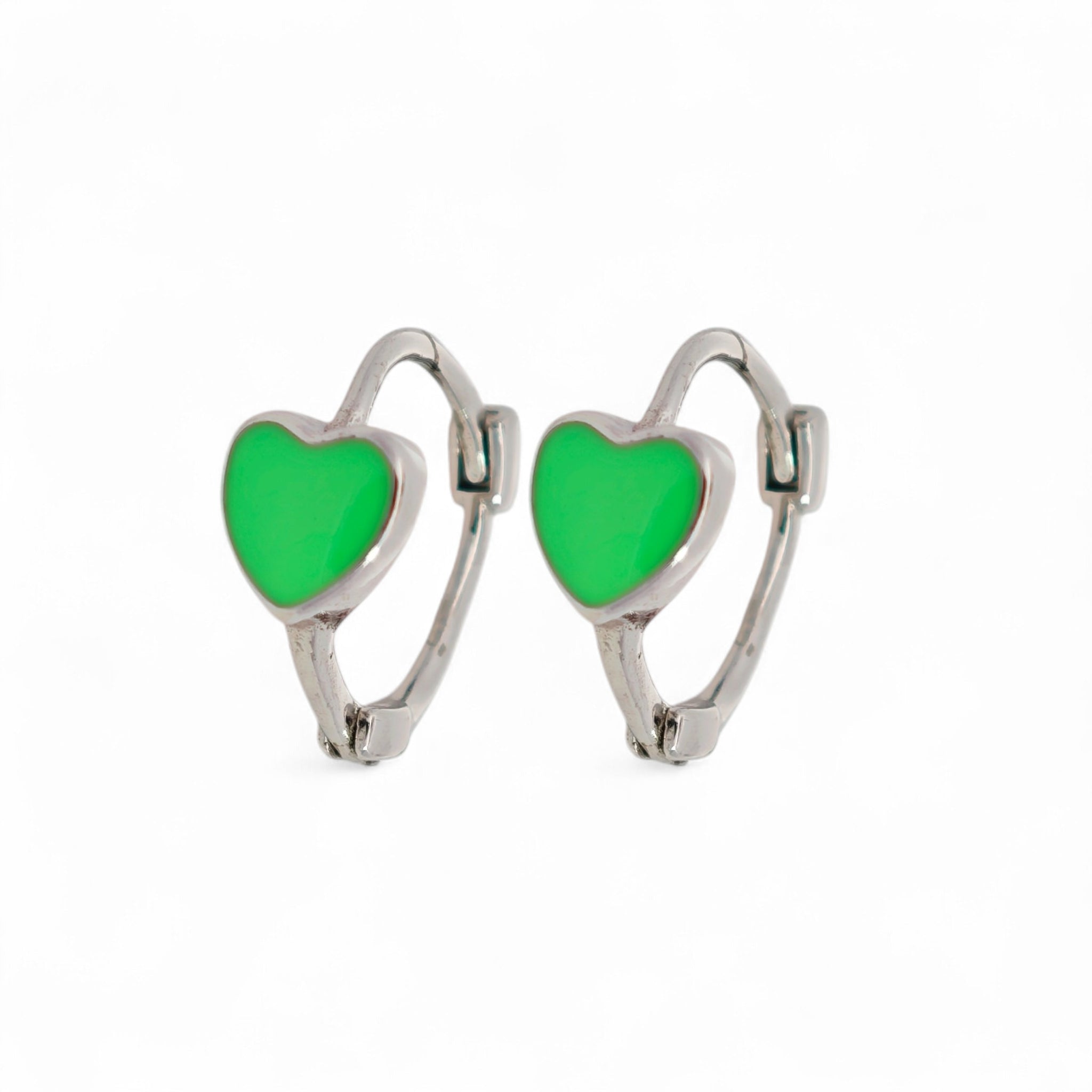 Mini Cuori Smaltati Argento