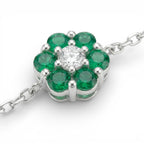 Bracciale Petali Cromatici con Fiore di Zirconi In Argento 925