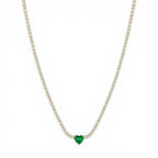 Collana Tennis Heart In Acciaio Inossidabile