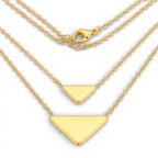 Collana Doppio Filo con Triangoli In Acciaio Inossidabile