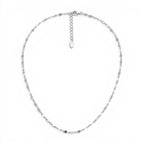 Collana Girocollo a Catenella Intersecata Specchiata In Acciaio Inossidabile