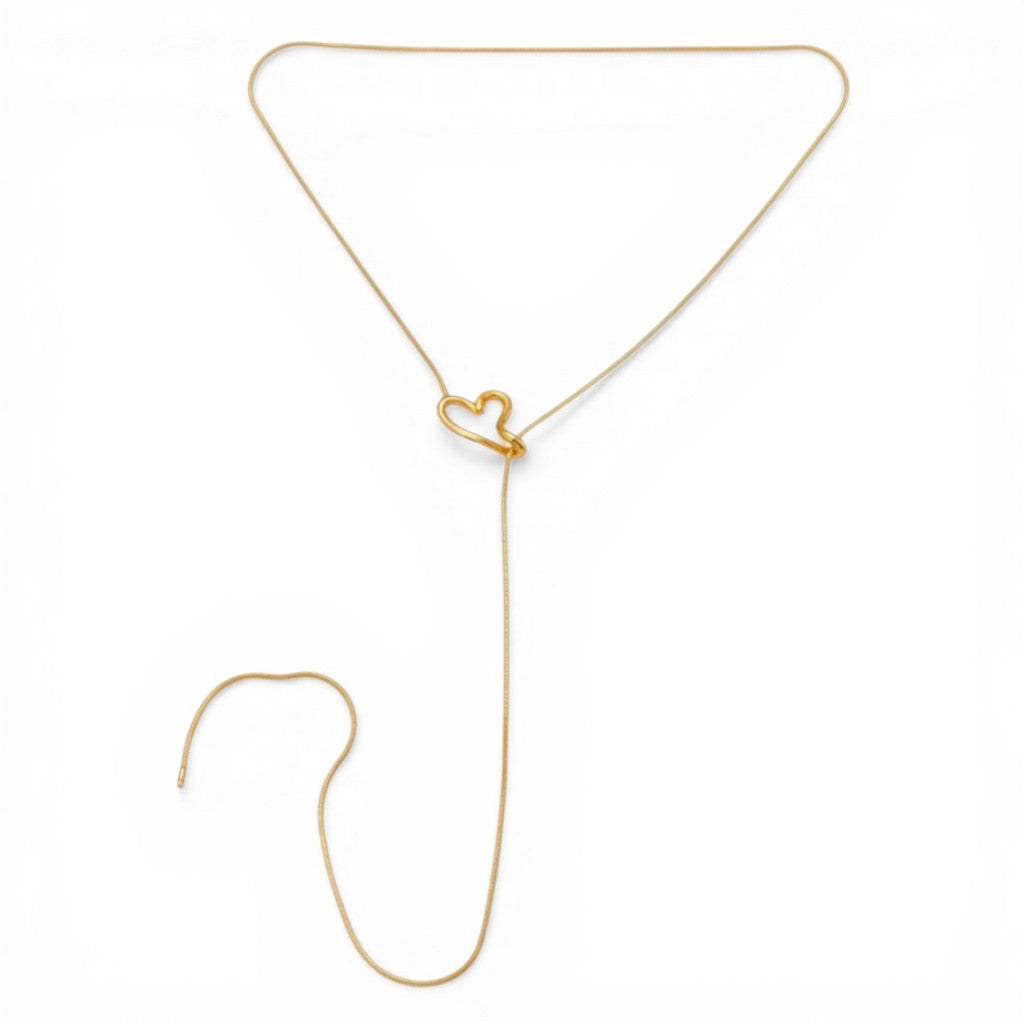 Collana con Cuore Filo In Acciaio Inossidabile