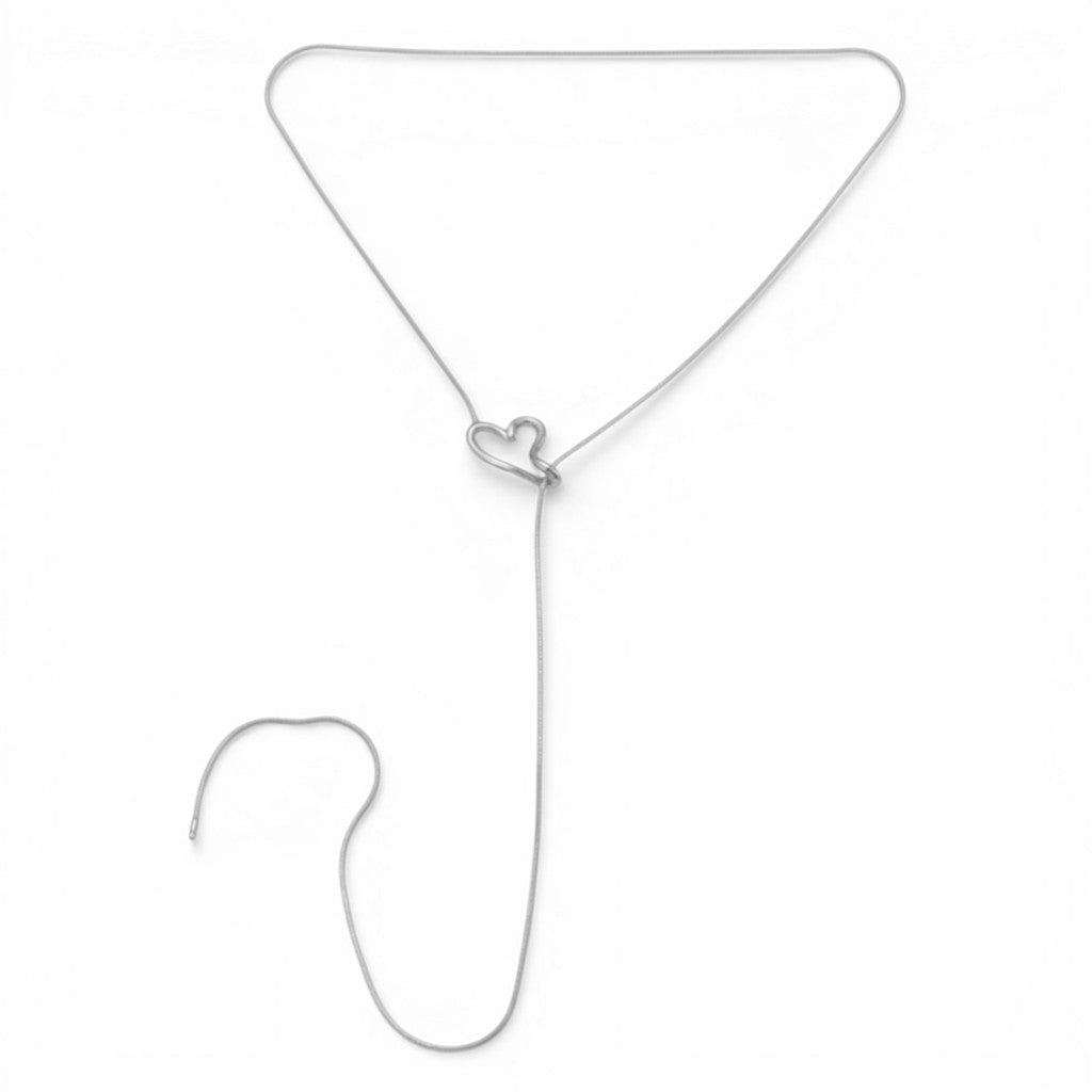 Collana con Cuore Filo In Acciaio Inossidabile