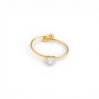 Anello Heart Link con Cuore in Pavé In Acciaio Inossidabile