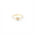 Anello con Cuore Centrale Traforato Zirconato In Argento 925