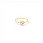 Anello con Cuore Centrale Traforato Zirconato In Argento 925